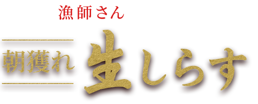 専門の漁師から仕入れる